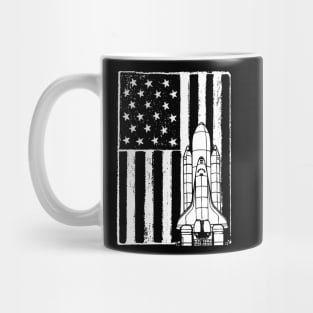Astronaut vintage American flag Spacecraft Mug